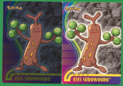 Pokémon 2001 Topps Sudowoodo Norm ja Foil