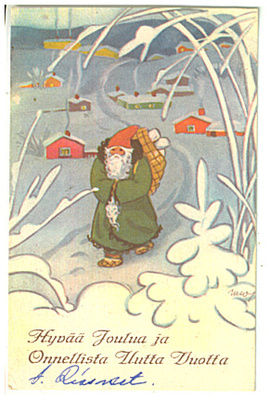 Martta Wendelin. Joulupukki matkalla, - 1953