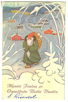 Martta Wendelin. Joulupukki matkalla, - 1953
