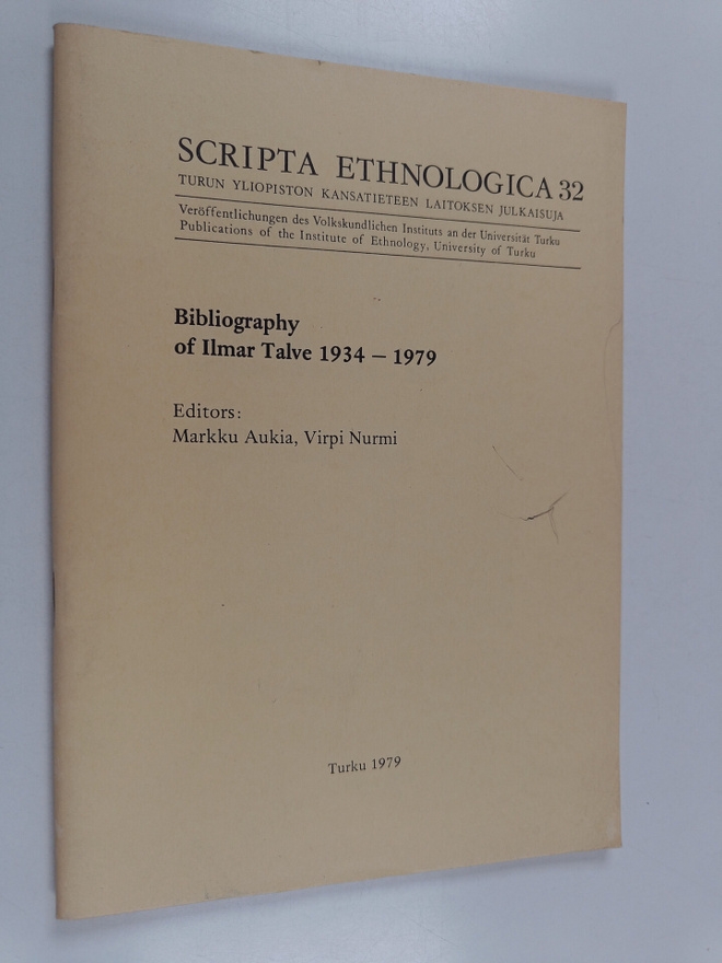 Virpi (ed.) Nurmi ym. : Bibliography of Ilmar Talve 1934-...