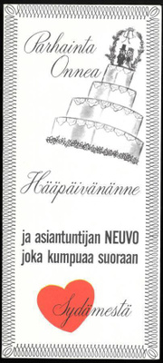 Paljon onnea hääpäivänänne...