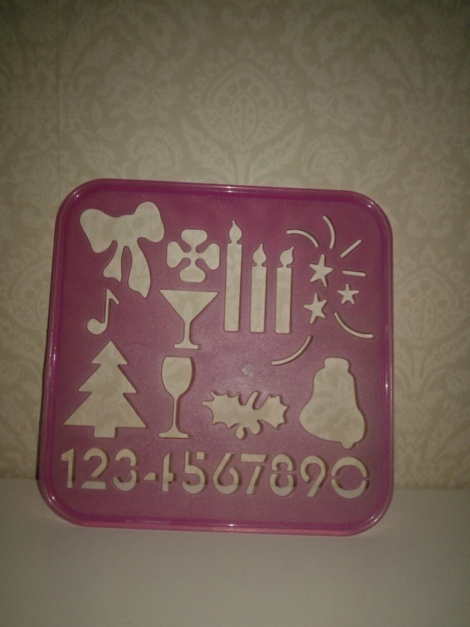 TUPPERWARE Piirrustuslevy : numerot juhla uusivuosi misteli