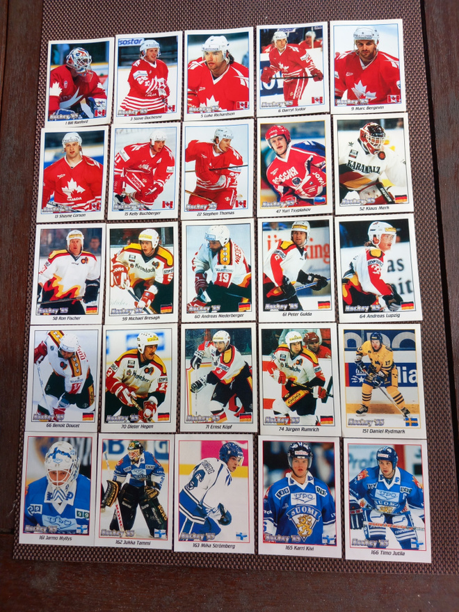 Panini Hockey '95 tarrat 1 € kpl