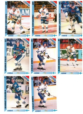 8 x Team FIN Jääkiekko-94 Sarjasta
