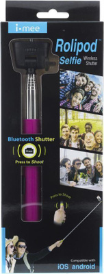 i-mee Rolipod Selfie-varsi, Bluetooth, 1m, iOS/Android, pink