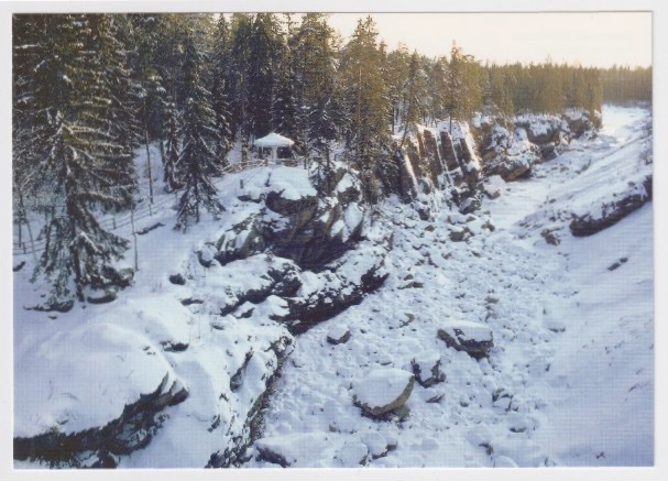 Imatra: Imatrankosken uoma talvella