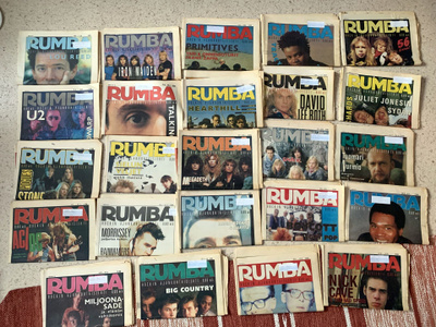 RUMBA Rock-musiikkilehti 1988 Vuosikerta 24 kpl