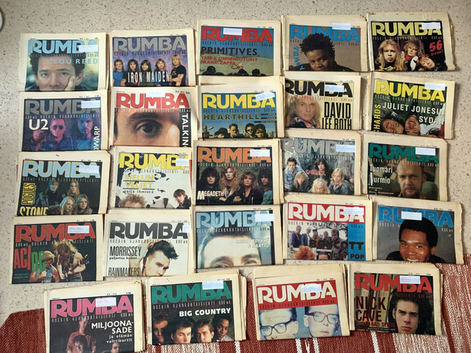 RUMBA Rock-musiikkilehti 1988 Vuosikerta 24 kpl