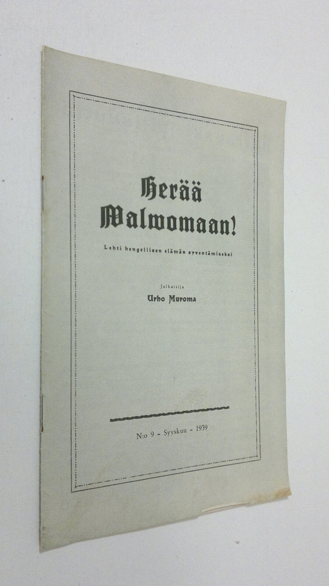Herää valvomaan! N:o 9 1939