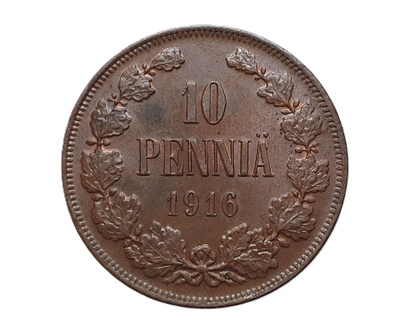 10 Penniä 1916 - Hyväkuntoinen!!
