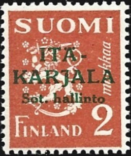1941 I-K Vihreä lisäpain 2,00 mk Normaali A ** LaPe I-K 10 I