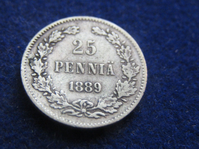25 penniä 1889