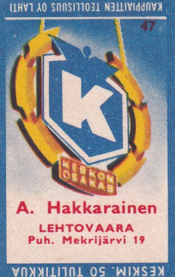 Lehtovaara, A. Hakkarainen , Kesko 47   3/11