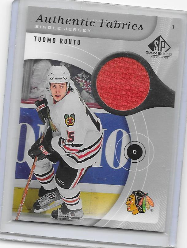2005-06 SP Game Used #AF-TR Tuomo Ruutu Chicago Paita