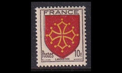 Ranska 616 ** Vaakuna Languedoc (1944)