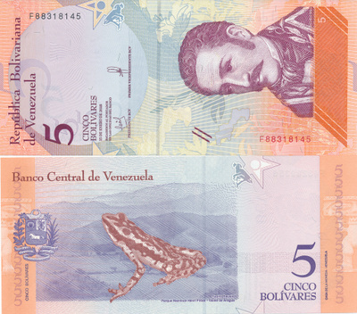 Venezuela 5 Bolivares P102 #614