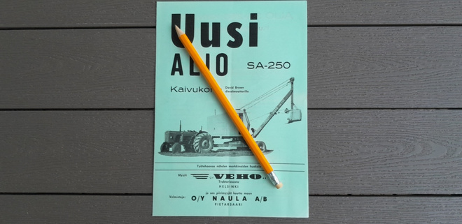 Alio SA-250 Kaivukone Esite 1957