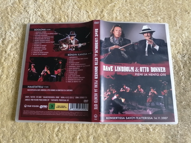DAVE LINDHOLM & OTTO DONNER - Pieni Ja Hento Ote DVD