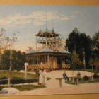 Joensuu, Rantapuiston paviljonki, kioski, väkeä p. 1907 - pikkukuva 1