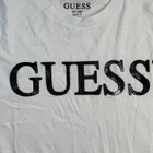 GUESS miesten T-paita, valkoinen, musta logo, koko L – uusi - pikkukuva 2
