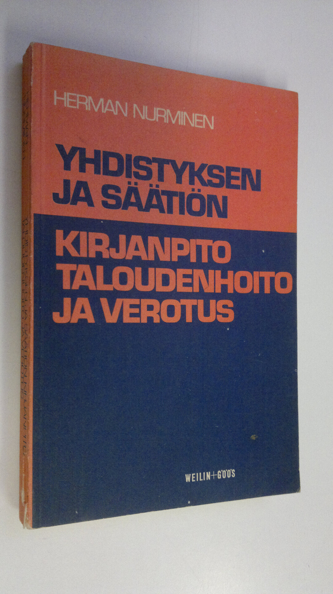 Herman Nurminen : Yhdistyksen ja säätiön kirjanpito, talo...