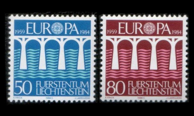 Liechtenstein 837-8 ** Europa (1984)