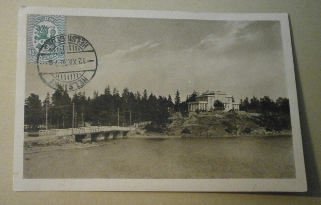 Helsinki, Kulosaari, Hotelli ja vanha silta p. 1926 Belgiaan