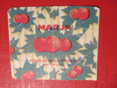 VANHA KARAMELLIPAPERI - WIIPURI POHJOLAN MAKEISTEHDAS  (W)