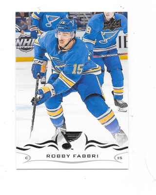 2018-19 Upper Deck #409 Robby Fabbri , St Louis Blues