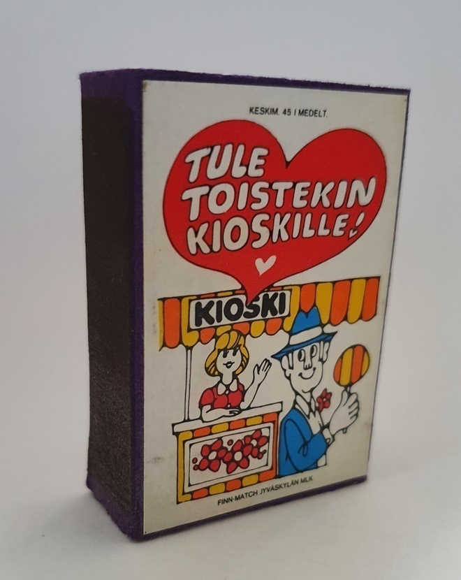 Finn-Match tulitikkuaski – Kioski – arviolta 80-luvulta