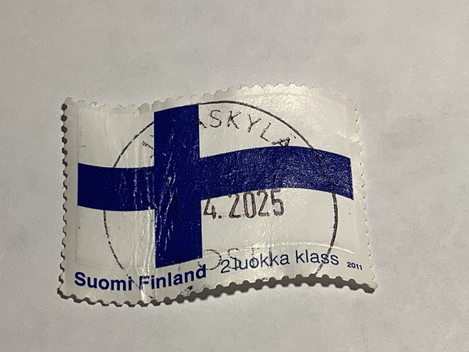 2065 / 2011 Siniristilippu o leimattu Lo