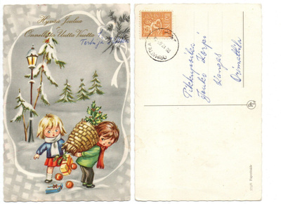 Vanha kortti, PAPERITAIDE 573/8, vuodelta 1965