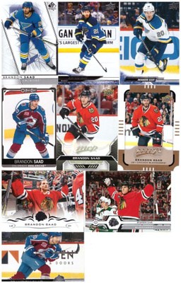 9 x BRANDON SAAD Avalance, St. Louis Blues, Blackhawks