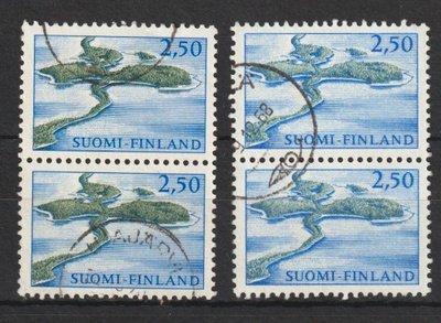 1967 2,50mk Punkaharju merkkiparit leimattuna