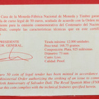 Espanja, 50 € 2004, Salvador Dali 5 unssin hopea raha. - pikkukuva 5