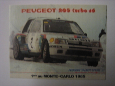 Peugeot rallitarra 2 A: Peugeot 205 turbo 16