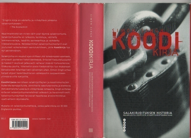 Singh: Koodikirja salakirjoituksen historia, Tammi 1999, K3+