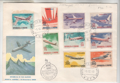 FDC 1963  lentokoneita kuori.