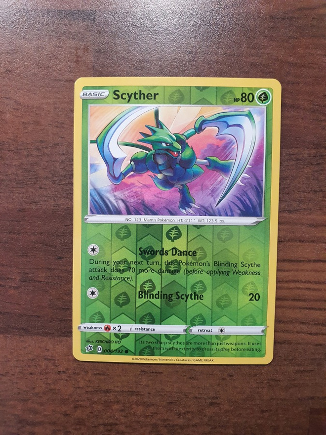 Pokemon Scyther 004/192 Reverse holo Rare