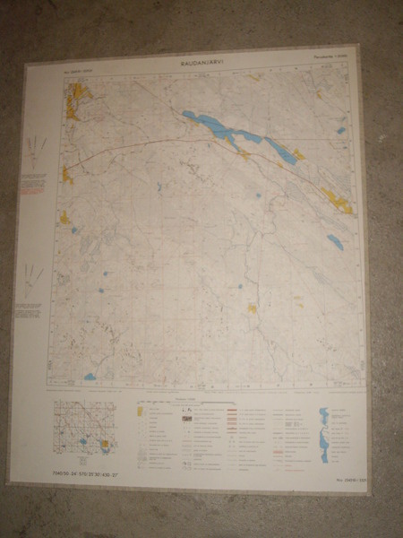 RAUDANJÄRVI -Kartta 72x54cm Ylivieska