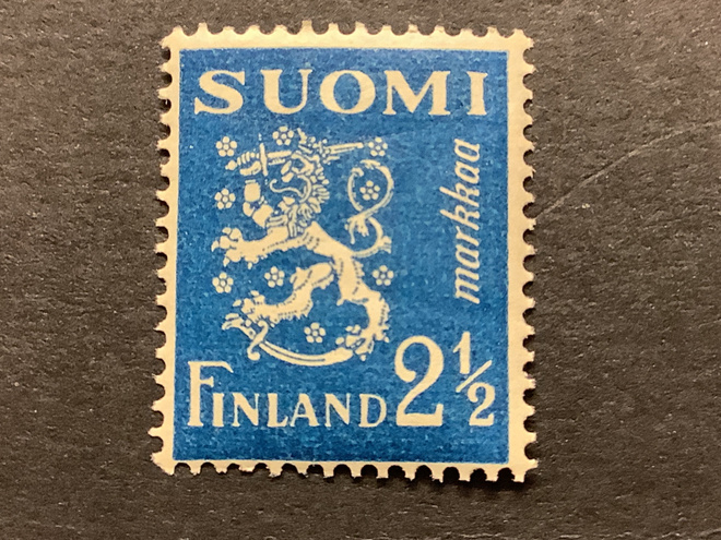 180 / 1932 M30 Leijona sininen 2,50 mk ** postituore