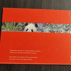 Panda, isopanda, eläinkortti, taittokortti, kulkenut postik. - pikkukuva 3