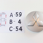 Mitsubishi vannekeskiöt – Vakiologo, Kromi-hopea – 59mm - pikkukuva 2