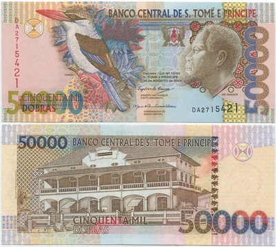 Sao Tome e Principe 50000 Dobras 2004 (P-68b) UNC