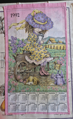 Kalenteripyyhe Vuodelta 1992