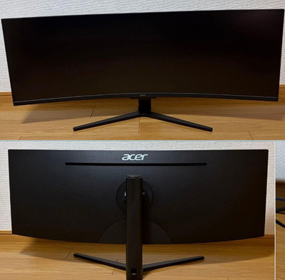 Acer EI431CR 43" ja Asus VG27WQ1B 27" monitorit vikaa