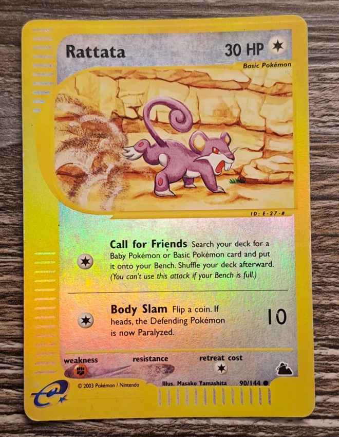 Rattata skyridge reverse holo!