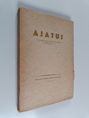 Ajatus : filosofisen yhdistyksen vuosikirja 1