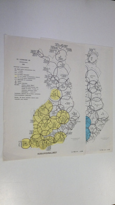 Yleisradio kuuluvuus- ja näkyvyysalueet (kaksi karttaa)