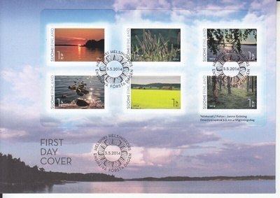 FDC 2014 luontovalokuvia 6X 1lk